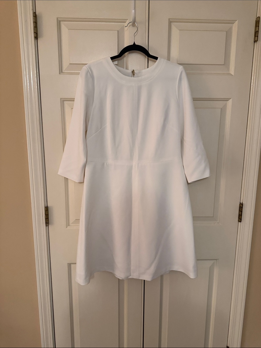 Eliza J White Long Sleeve A-Line Dress